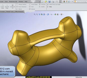 دانلود فیلم اموزش مدلسازی نرم افزار سالیدورک solidworks سطح سازی پیشرفته