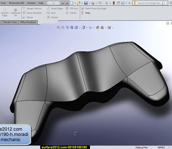 دانلود فیلم اموزش مدلسازی نرم افزار سالیدورک solidworks مدل دسته پلی اسیشن بازی