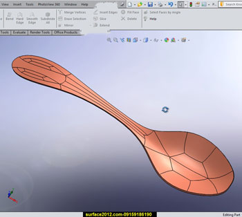 دانلود فیلم اموزش مدلسازی نرم افزار سالیدورک solidworks مدل قاشق چنگال